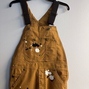 AVARI Mosaic is Brown Overalls with  Splatter design